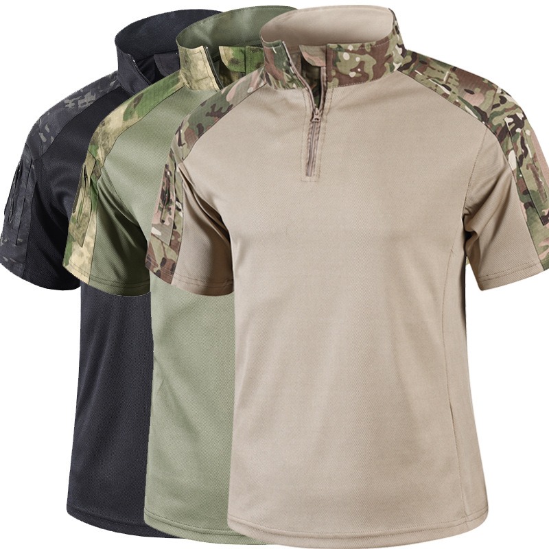 Outdoor Hunting T Shirts - قميص تكتيكي صيفي للرجال بنمط التمويه،