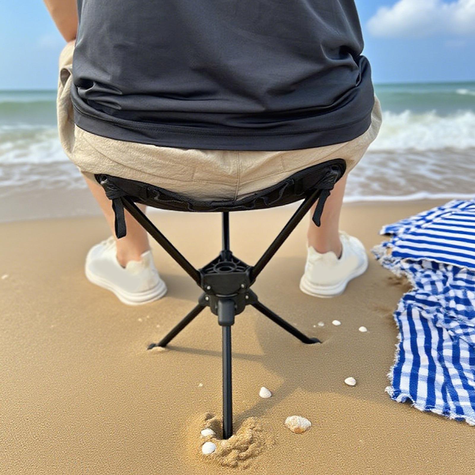 Hunting And Fishing Outdoor Chairs - كرسي تخييم دوار قابل للطي، مقعد