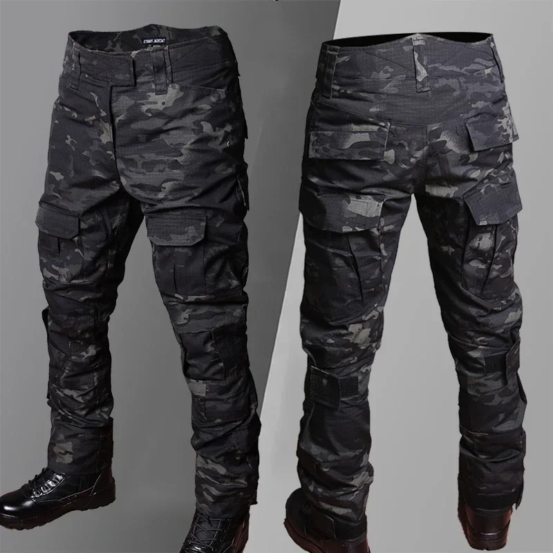 Outdoor Hunting Overalls - بنطلون تكتيكي للرجال بتصميم التمويه، مناسب