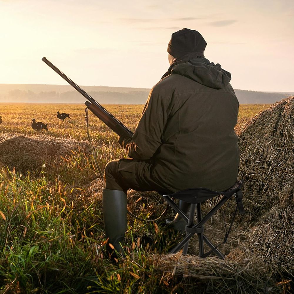 كرسي صيد محمول خفيف الوزن مع ح - مراجعة Hunting And Fishing Outdoor Chairs وسعره
