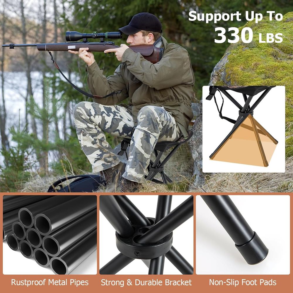 كرسي صيد محمول خفيف الوزن مع ح - مراجعة Hunting And Fishing Outdoor Chairs وسعره