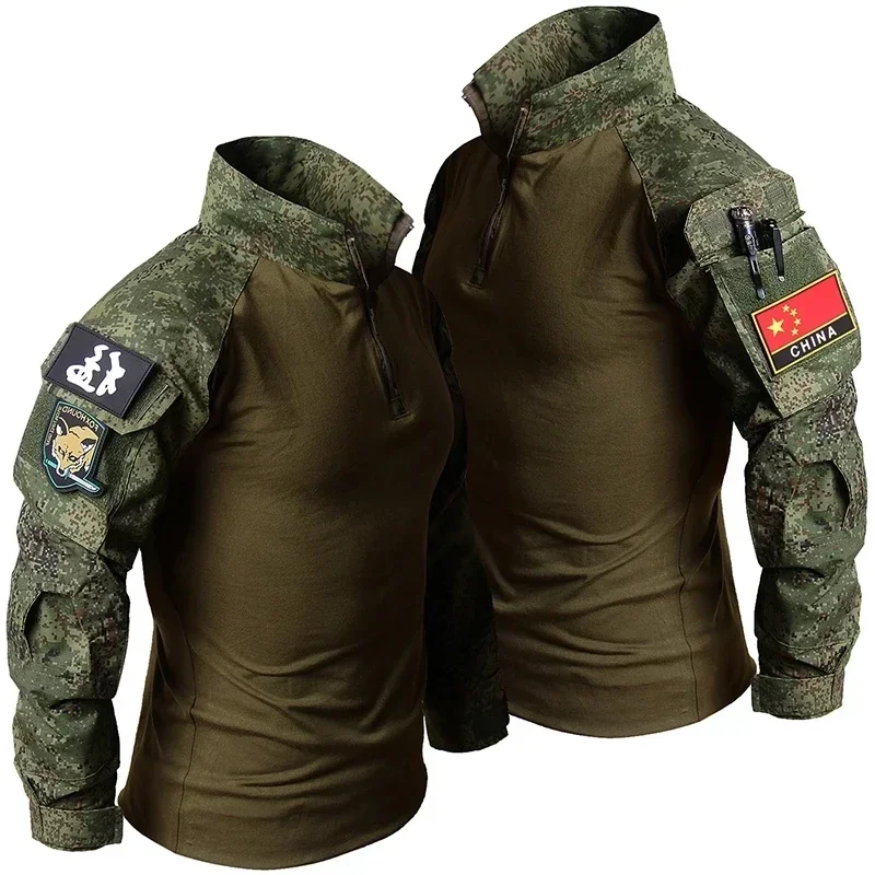 RU كامو التكتيكية موحدة في اله - مراجعة Outdoor Hunting T Shirts وسعره